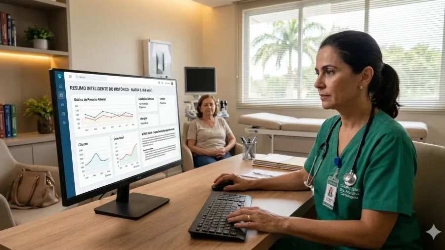 Software de gestão clínica com inteligência artificial